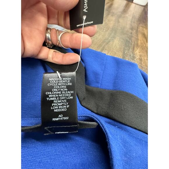 NWT!!Ashley Stewart Asymmetrical Dress, color Blocks,Final Sale,Work Wear,Office - Picture 7 of 8